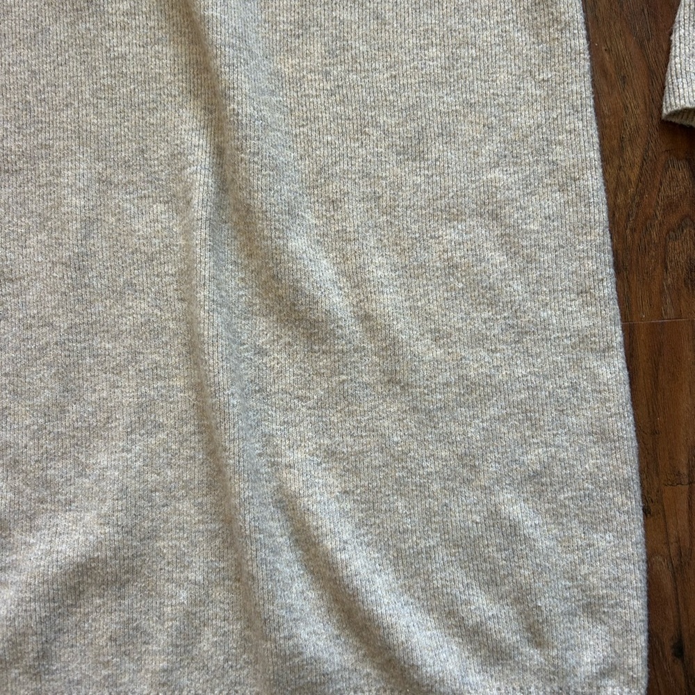 Knee Length Long Sleeve Sweater Dress With Size Large in Cream - Picture 3 of 7